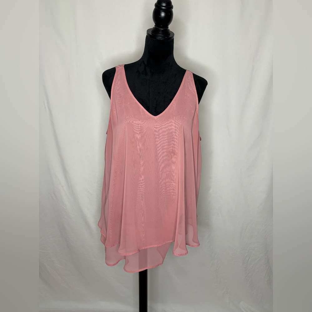 Lane Bryant Blush Pink Flowy Tank Top